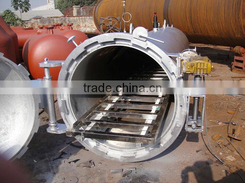 unique design steam autoclave with the door operated by manual telpher crane