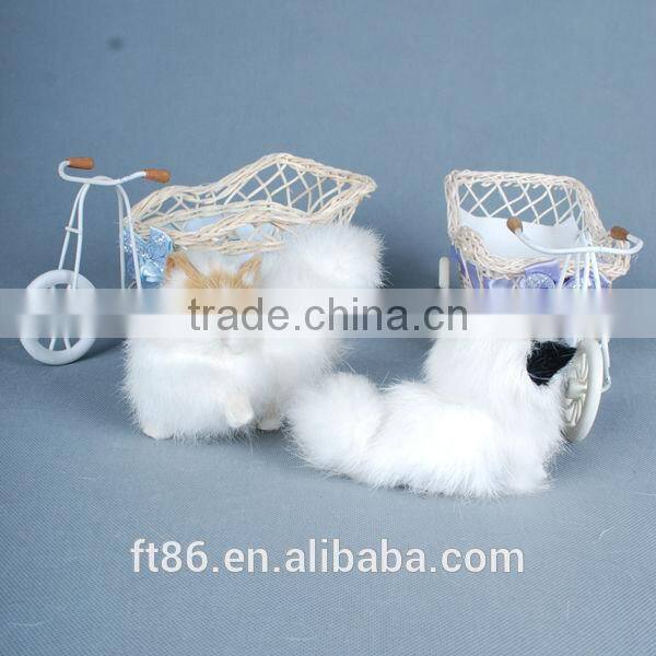 Driving a tricycle cat Plush Christmas decoration animal model Hunting bait