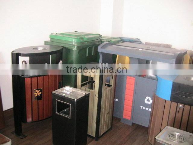 Outdoor steel stainless steel garbage can