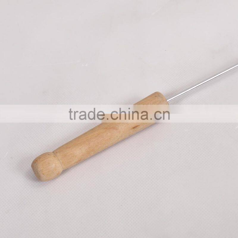 2015 camping Wooden Handle extendable telescopic bbq fork wholesale