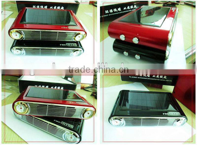 Solar power air purifier with solar for car