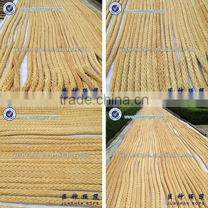 Winch synthetic rope w/ thimble black sleeve