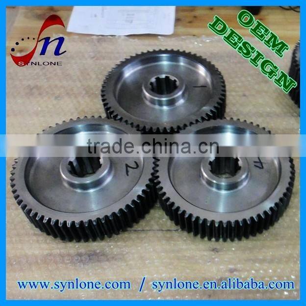 High quality precision-machined spline spur gear with 100% inspection