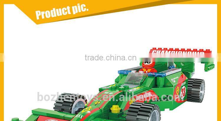 2016 innovative product DIY cheap kids racing go kart building blocks toys for kids