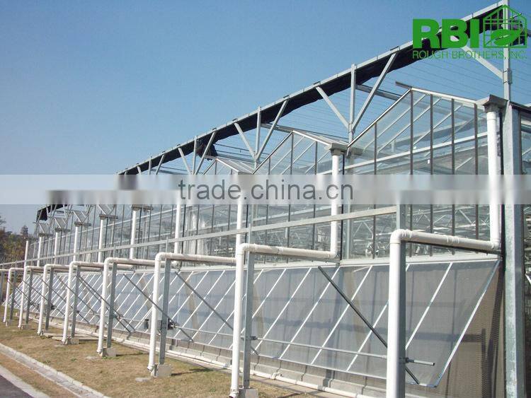 PC sheet greenhouse glass greenhouse Venlo greenhouse for research and exhibition
