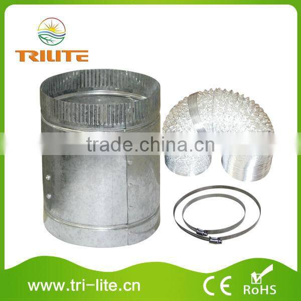 Hydroponic booster fan ventilation kit