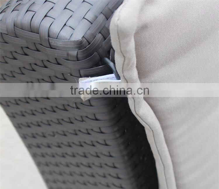 UV-proof new style plastic wicker loveseat sun lounger