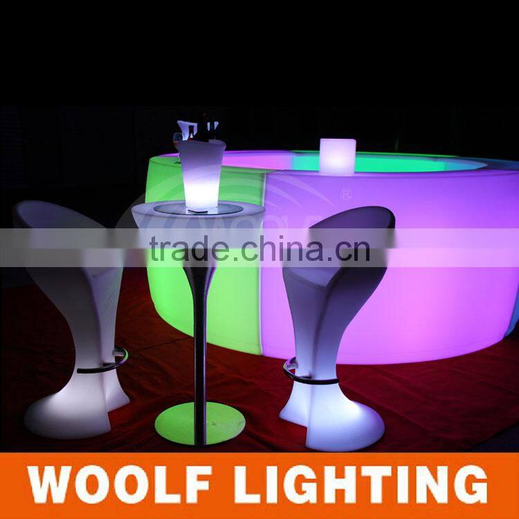 modern illuminated RGB high table led KTV bar stool