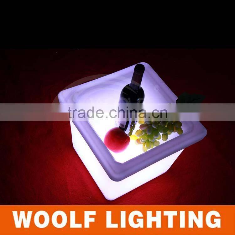 led standing small square ice bucket