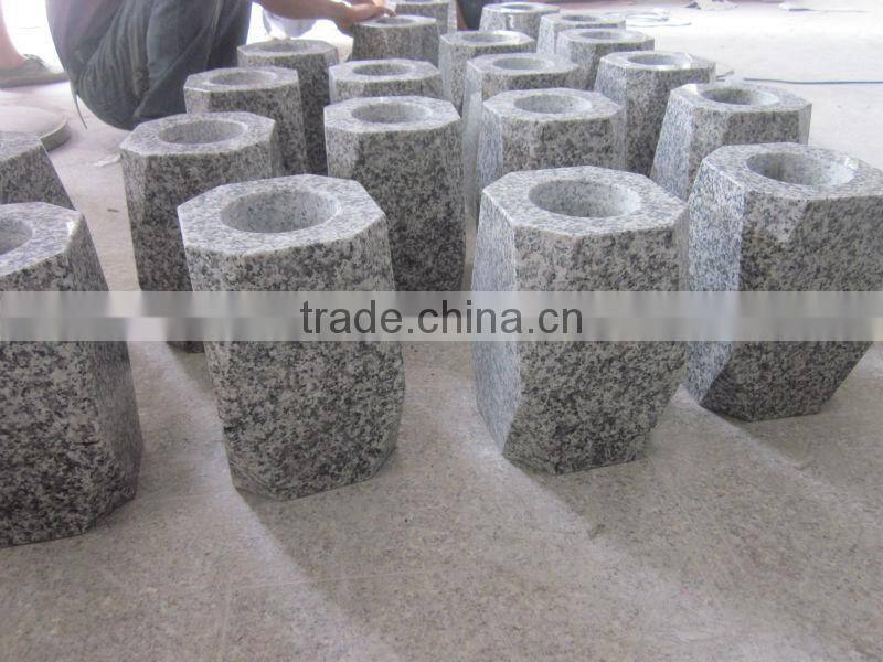 Low price Memorials Granite Vase For Gravestone