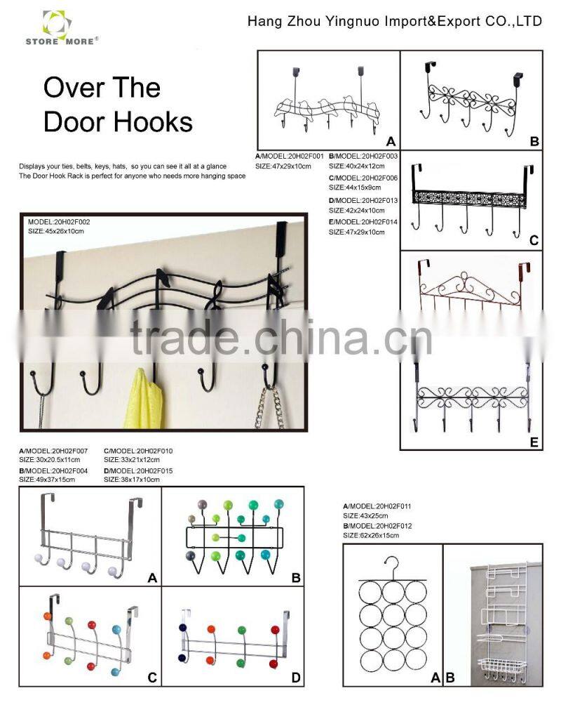 The Door 5 Hook Rack Decorative Hanger for Hanging Clothes Coat Hat