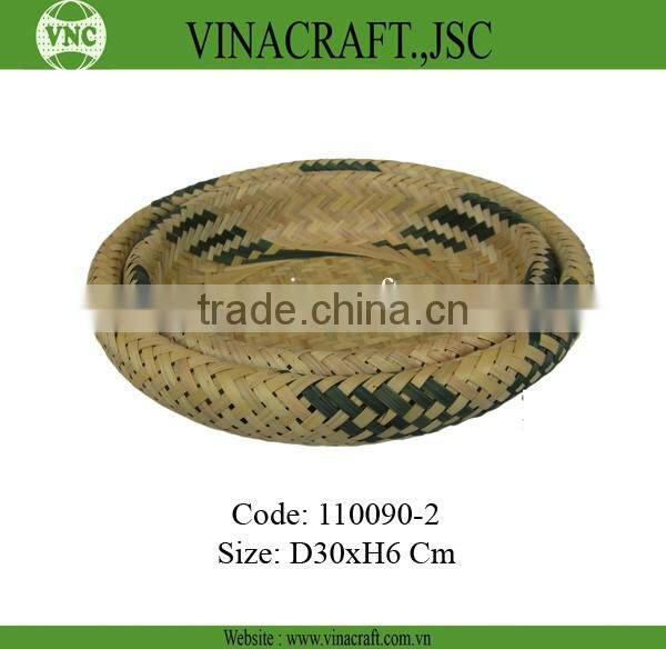 Brown bamboo basket for egg storage