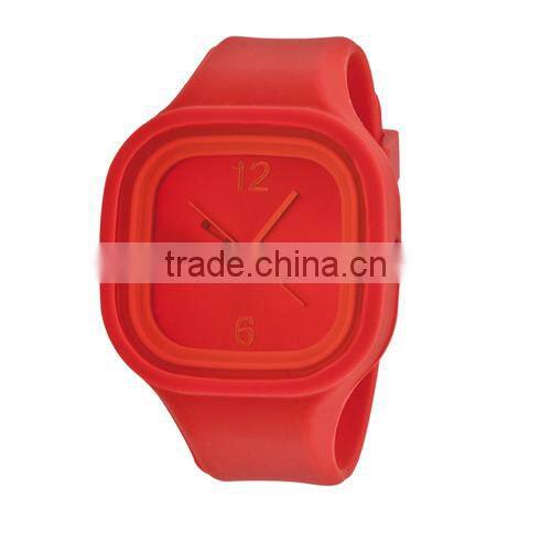 Hot colorful plastic digital watch with silicone strap