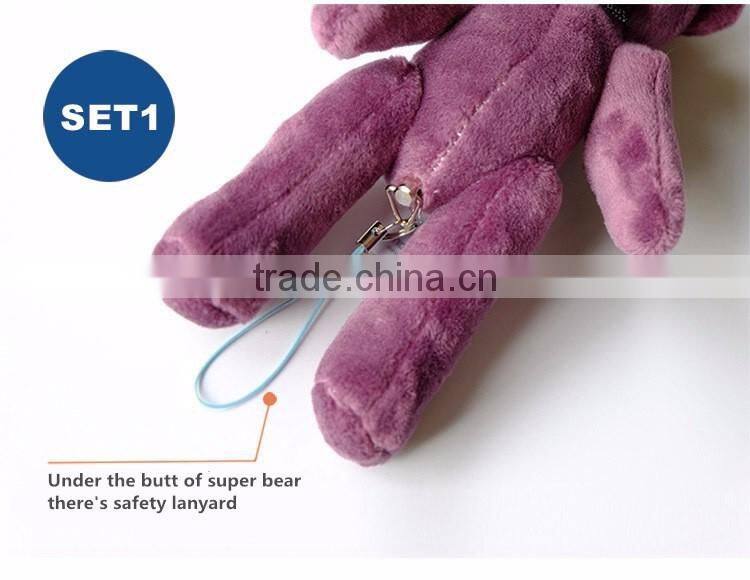 2017 New Hot Keychain Personal Alarm With Mosquito Repellent, Cute Super Bear Girls' Self-Protection High Decibel Security Alarm