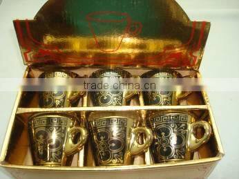 Clearance sale golden Arab style porcelain tea set