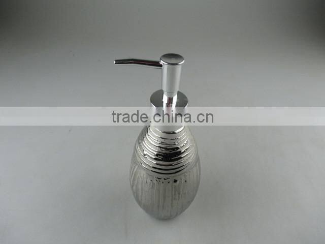 stocked ceramics silver color bath jar modern design