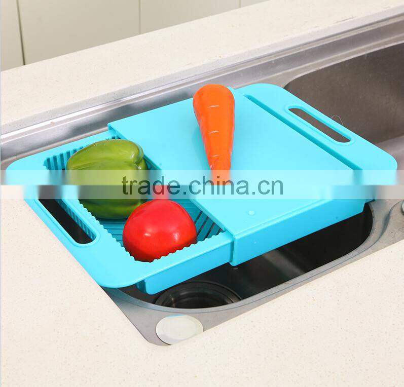 Wholesale Stock Kitchen Vegetable&Fruit Plastic Chopping Board Drain Board Draining Rack Storage Rack