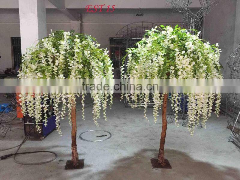 2016 NEW artificial flower tree China supplier wisteria flower tree