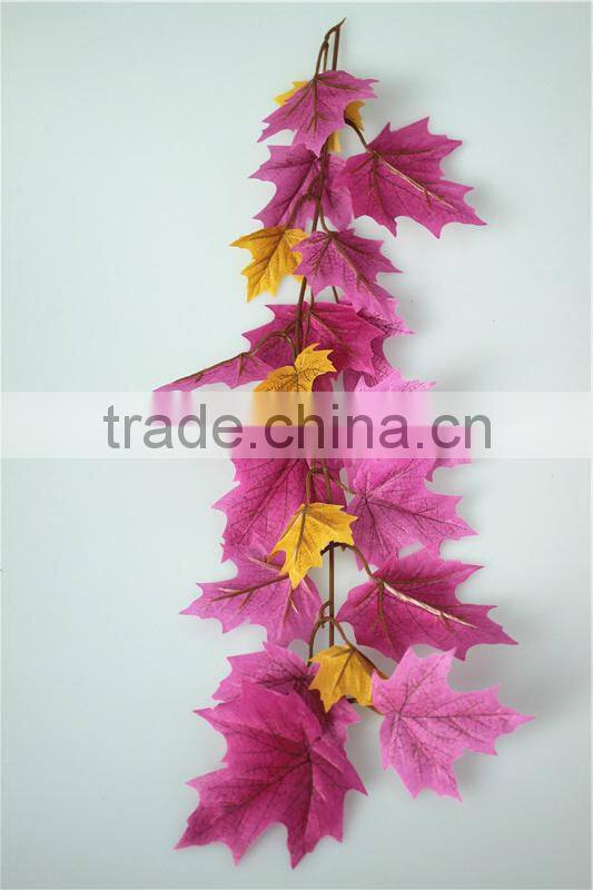 Home curtain gardens edging christmas decorative 1ft to 2ft or 30cm to 60cm artificial silk hanging maple branches EFYZ08 0601