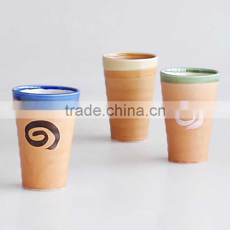 Janpanese style mug with solid color and printing