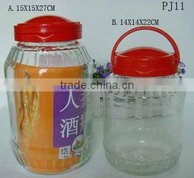 Hot sell glass liquor dispenser with metal tap