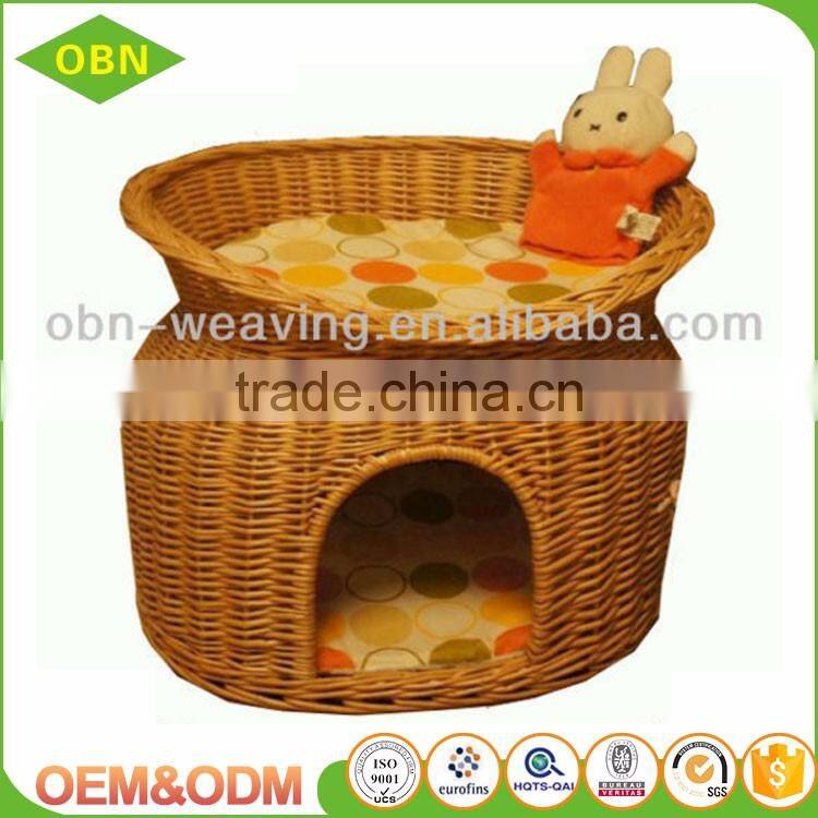 Wholesale new desigh handmade wicker dog house outdoor pet house