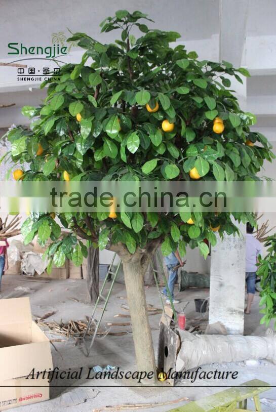 wholesale decorative artificial orange tree,fiberglass artificial orange tree