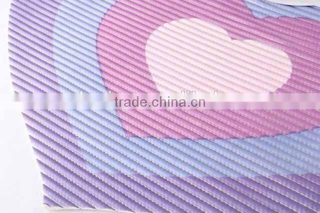 Heart shaped printed EVA anti slip bathroom mat
