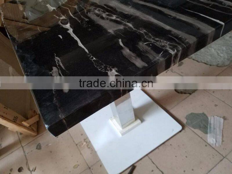 A9527 Octagon artifical marble dining table and chairs sets