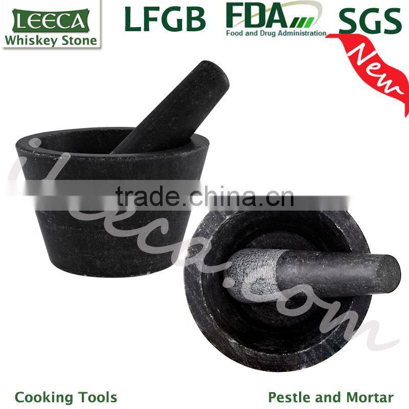 Marble stone mortar and pestle