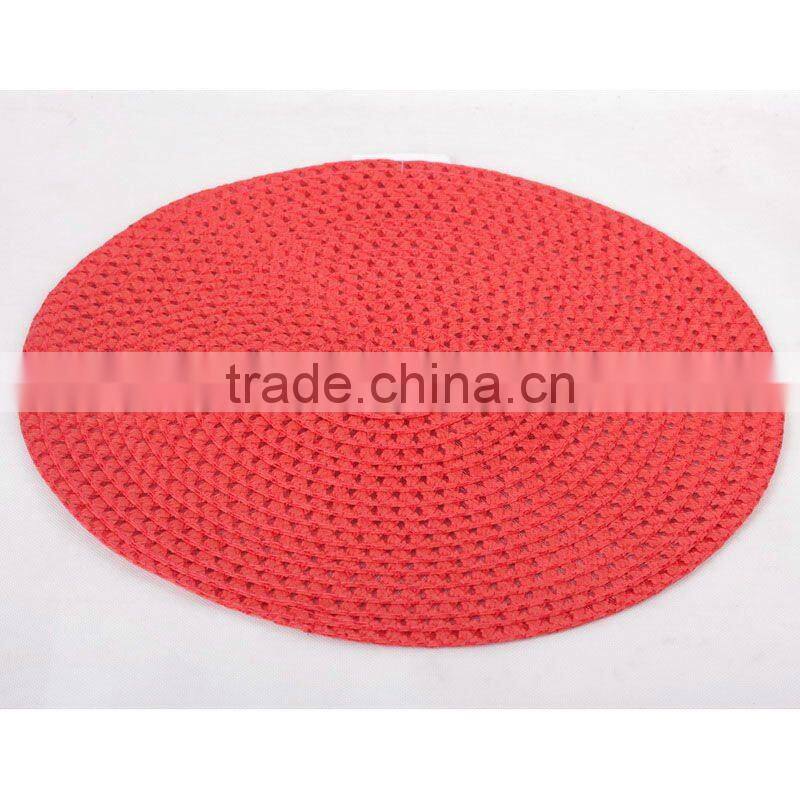 red round Paper straw tablemat for dinner sets