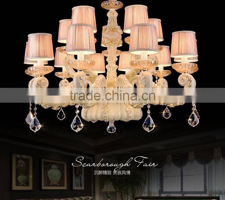 ZG202 Momoda luxury decorations French style ceramic Cream white living room bedroom villa big lighting chandelier pendant lamp