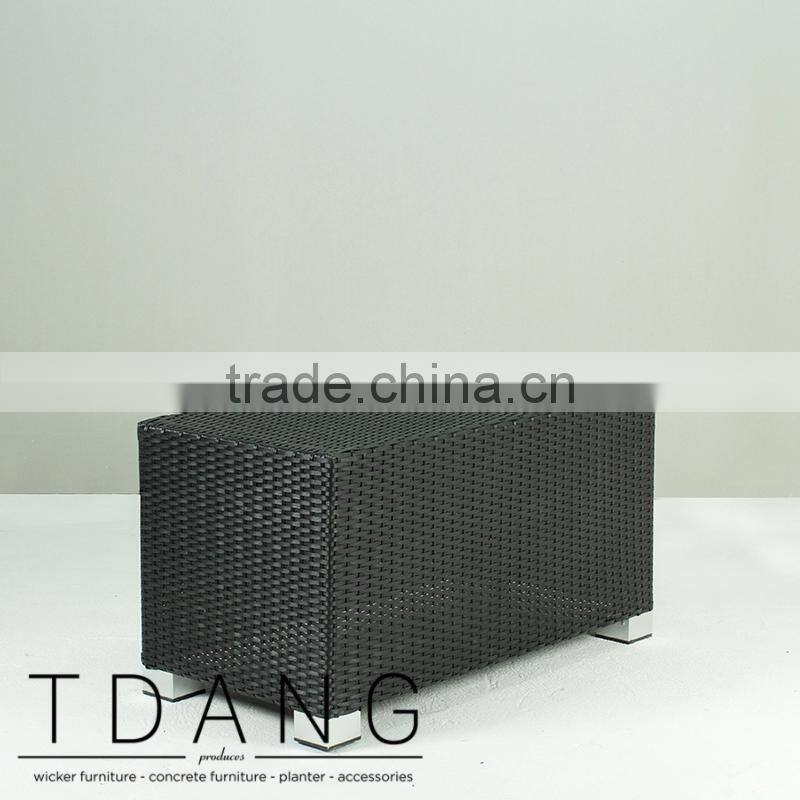 Kessler Wicker Table With Tempered Glass - Outdoor Rattan Coffee Table