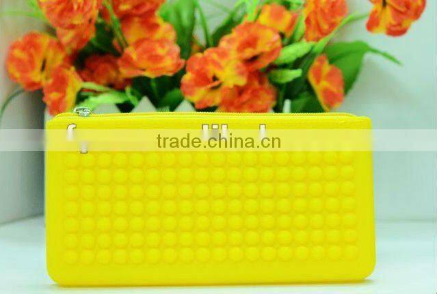 2013 New design fashion colorful silicone Clutch Bags for ladies