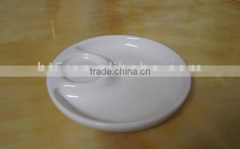ceramic round divided dinner plate for party