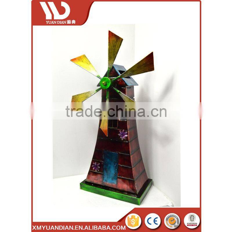 Wind Spinner House Multi Metal Wheel Solar Led Garden Light Garden Decoration Windmill