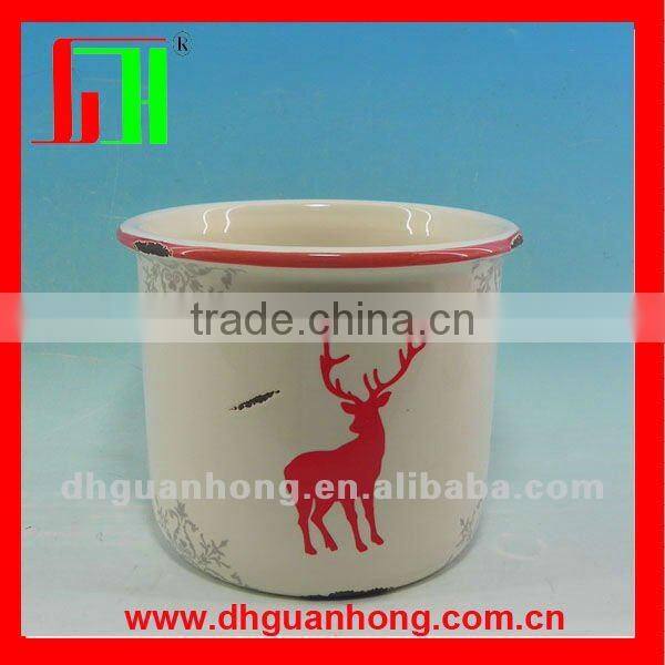 Hot sale enamel mug without handle