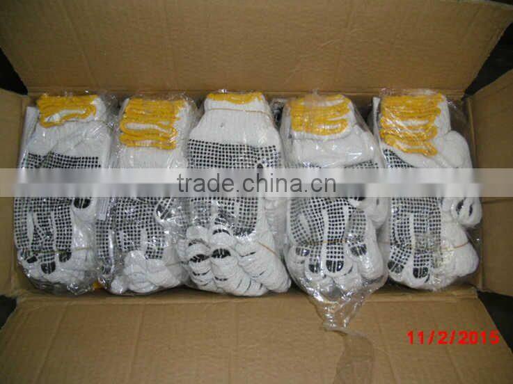 13 Guage Flower Design Seamless Gloves Garden Gloves With PVC Dots On One Sides