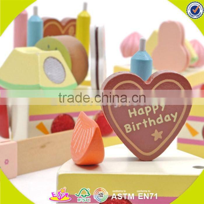 wholesale baby wooden cutting cake toy, elegant style kids wooden cutting cake toy, colorful wooden cutting cake toy W10B103