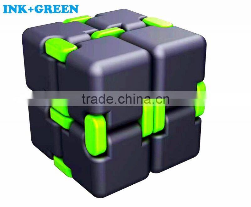 2017 Stress relief aluminum infinity cube desk mini magic fidget cube
