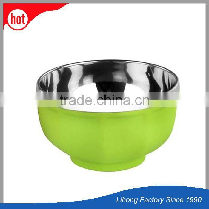 personalized heat proof handle large antique metal stainless steel mixing bowl