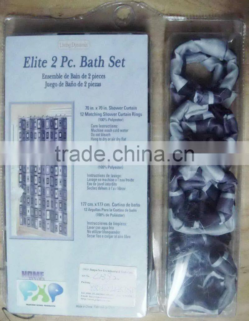 beautiful printed fancy pvc shower curtain