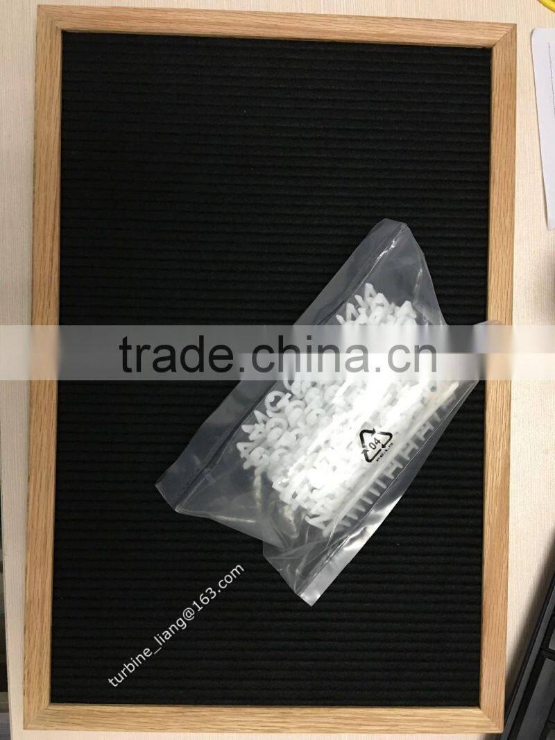 12 x 18 wooden letterboard plastic letters black felt from China