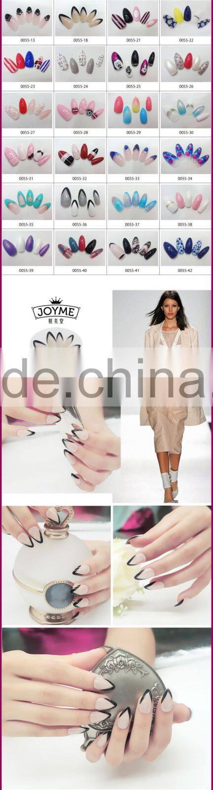 2017 new design colorful Printing Stiletto nail art product