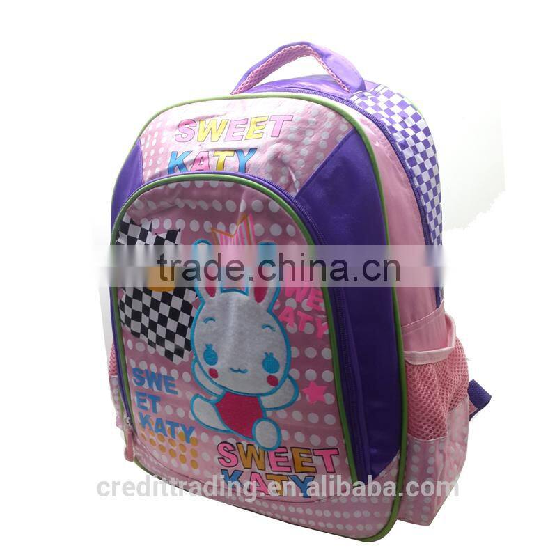 2015 hot selling stock school bag for kids