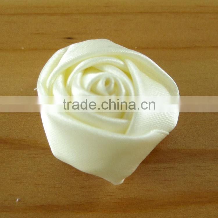 handmade satin rose flower headband for kids hair accessories