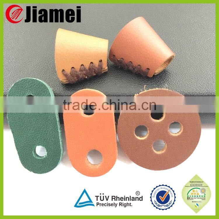 Two Hole cord lock stoppers pu fake leather stoppers for clothing