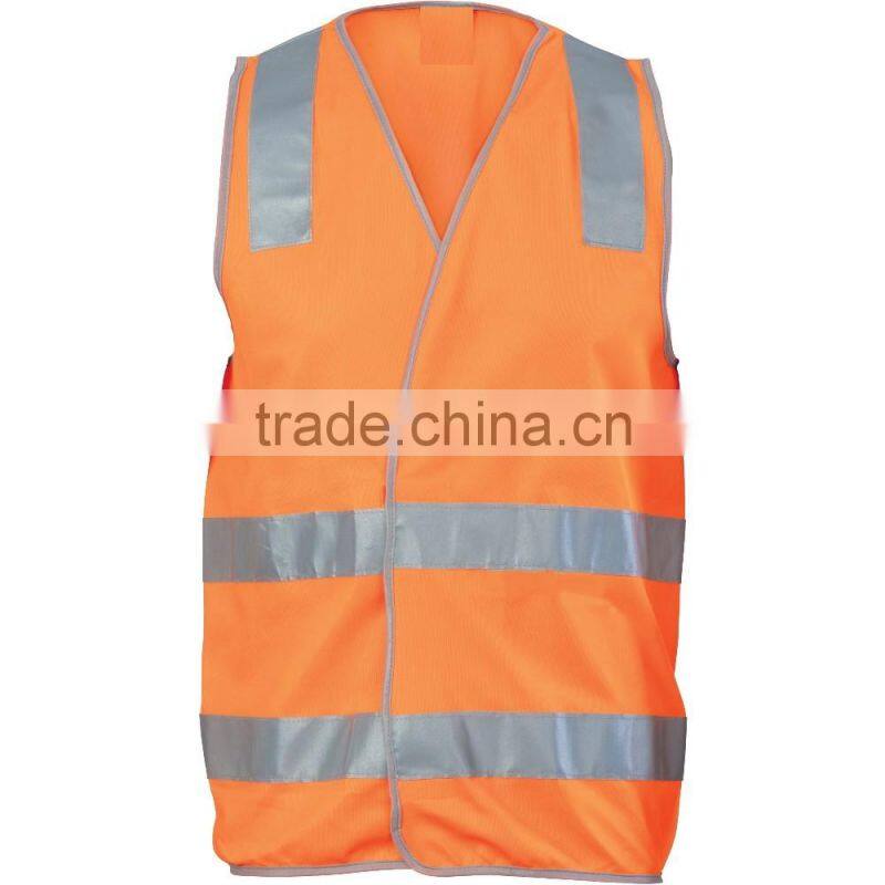 DAY/NIGHT SAFETY VEST WITH HOOP & SHOULDER GENERIC R/TAPE