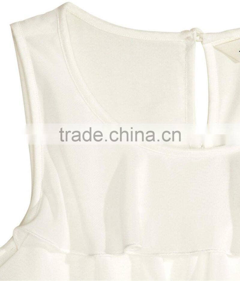 2016 Children Little Girls Flowy Tiered Sleeveless Top HST8035