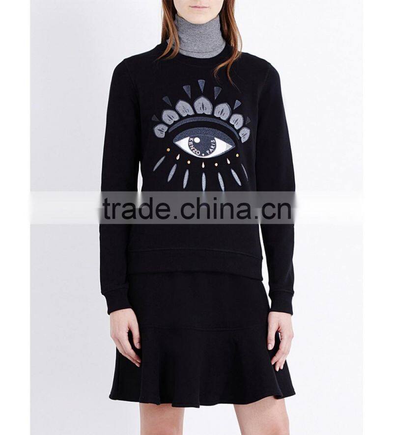 Wholesale Women Long Sleeves Cotton-jersey Sweatshirt(DQE0072T)